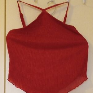 Brand New NO BOUNDARIES Halter Ribbed Camisole